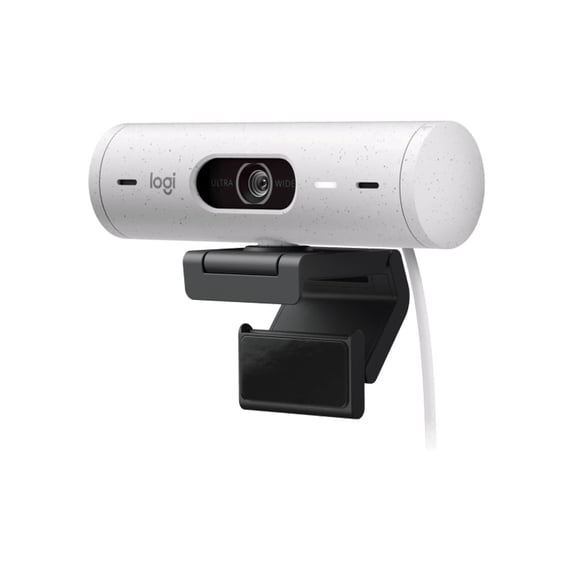 Logitech BRIO 500 Wired HD Webcam, 60 fps/1080p, Live Streaming, Auto Light Correction, Auto Framing and Show Mode Support, 4MP, USB-C, for laptops, LCDs or monitors, Windows/macOS/ChromeOS, white