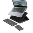 thumbnail interactive-video image 1 of Logitech Casa Pop-Up Desk Work From Home Kit with Laptop Stand, Wireless Keyboard & Touchpad, Bluetooth, USB C Charging, for Laptop/MacBook (10” to 17”) - Windows, macOS, ChromeOS, Classic Chic, 1 of 12