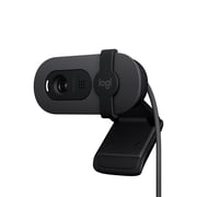Logitech Brio 100 Full HD Webcam for Meetings and Streaming, Auto-Light Balance, Built-In Mic, Privacy Shutter, Graphite
