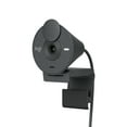 thumbnail interactive-video image 1 of Logitech Brio 1080p Webcam, Auto Light Correction, Privacy Shutter, USB-C, Graphite, 1 of 10