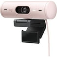 thumbnail image 1 of Logitech Brio 500 Full HD Webcam with Auto Light Correction,Show Mode, Dual Noise Reduction Mics, Webcam Privacy Cover, Works with Microsoft Teams, Google Meet, Zoom, USB-C Cable - Rose, 1 of 11