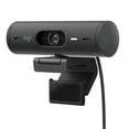 thumbnail image 1 of Logitech Brio 500 Full HD Webcam with Auto Light Correction, Noise Reduction, Privacy Cover, Graphite, 1 of 11