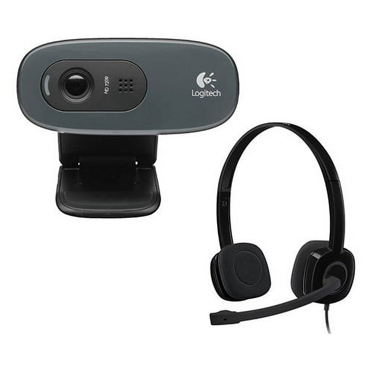 Logitech C270 HD Webcam and H151 Stereo Headset Bundle Webcam C270