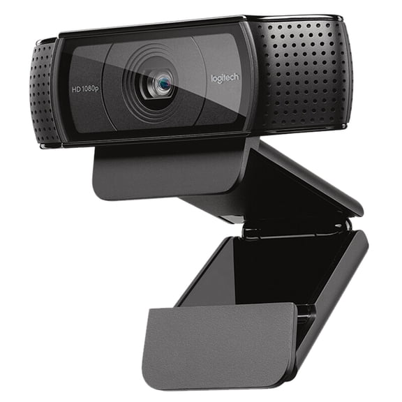 Logitech C920 PRO Wired HD Commercial Webcam, 1080p/30fps, Auto Light Correction, Stereo Microphone, (dFOV): 78, USB-A, RightLight 2 , for laptops, LCDs or monitors, Windows/macOS/ChromeOS, Black