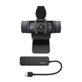 thumbnail image 1 of Logitech C920S Pro HD Webcam Bundled with Knox Gear 4-Port 3.0 USB Hub, 1 of 5