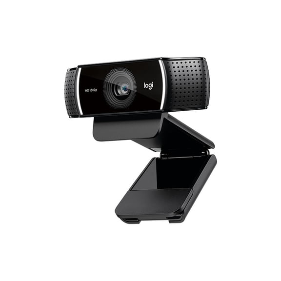 Logitech C922PRO Wired HD Webcam, 1080p Commercial Webcam, Anchor Webcam, Auto Light Correction, Black