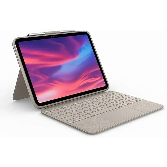 Logitech Combo Touch Backlit Track pad for iPad 10th Gen and A16 - Sand