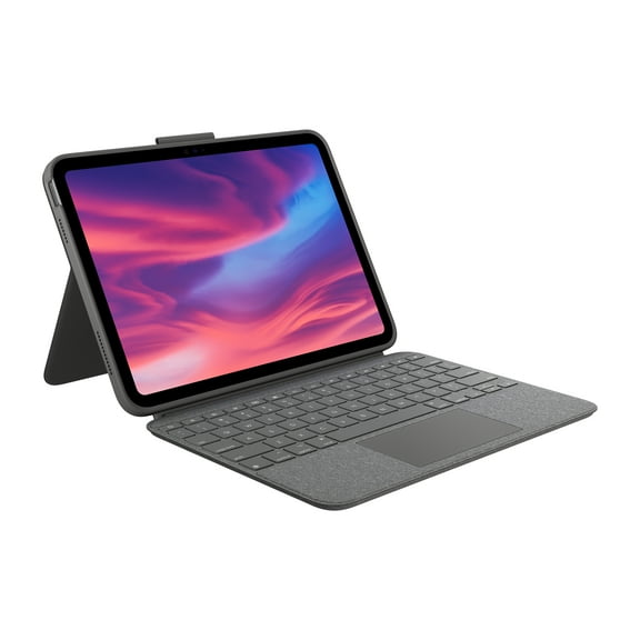Logitech Combo Touch, Detachable iPad Keyboard Case (10th gen and A16) with Large Precision Trackpad, Full-Size Backlit Keyboard, Oxford Gray