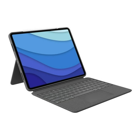 Logitech - Combo Touch Keyboard Folio for Apple iPad Pro 12.9" (5th Gen) with Detachable Backlit Keyboard - Oxford Gray