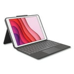 Logitech Combo Touch for iPad (7th, 8th and 9th generation) keyboard case with trackpad, wireless keyboard, Smart Connector technology - Graphite