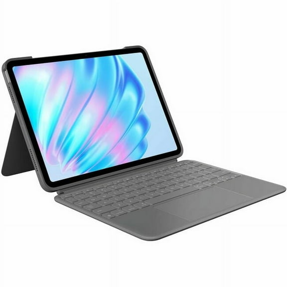 Logitech Combo Touch iPad Air 11-inch (M2 & M3), iPad Air (5th gen) Keyboard Case - Detachable backlit keyboard with kickstand, Oxford Gra