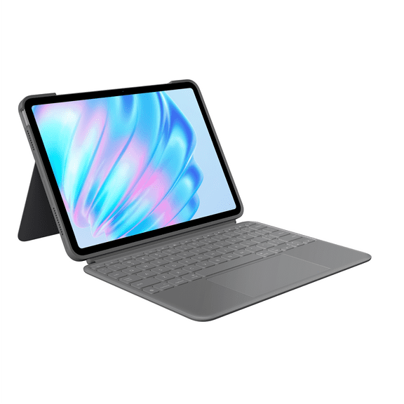 Logitech Combo Touch iPad Air 11-inch (M2 & M3), iPad Air (5th gen) Keyboard Case - Detachable backlit keyboard with kickstand, Oxford Grey