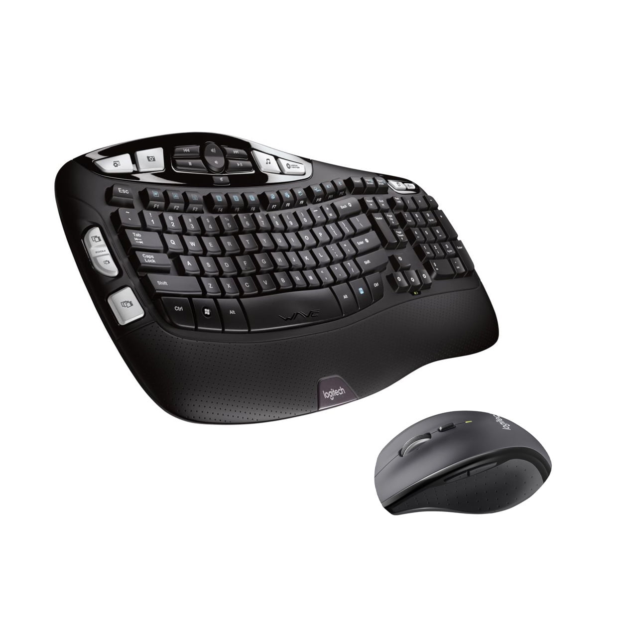Logitech Wave Keys Wireless Ergonomic Keyboard with Cushioned Palm Rest,  Off-white - clavier - avec repose-paume rembourré - blanc cassé