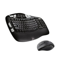 Logitech Comfort Wireless Keyboard and Mouse Combo, Full-Size, Ergonomic Design, Black