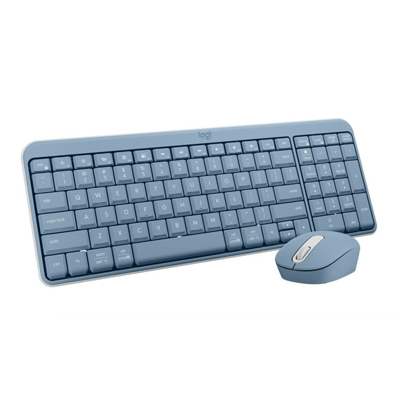 Logitech Compact Bluetooth Keyboard & Mouse Combo,  Fast & Easy Connectivity, Blue/Gray, Walmart Exclusive