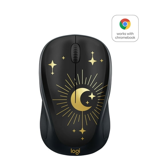 Logitech Compact Wireless Mouse, 2.4 GHz with USB Receiver, Optical Tracking, Magic Night