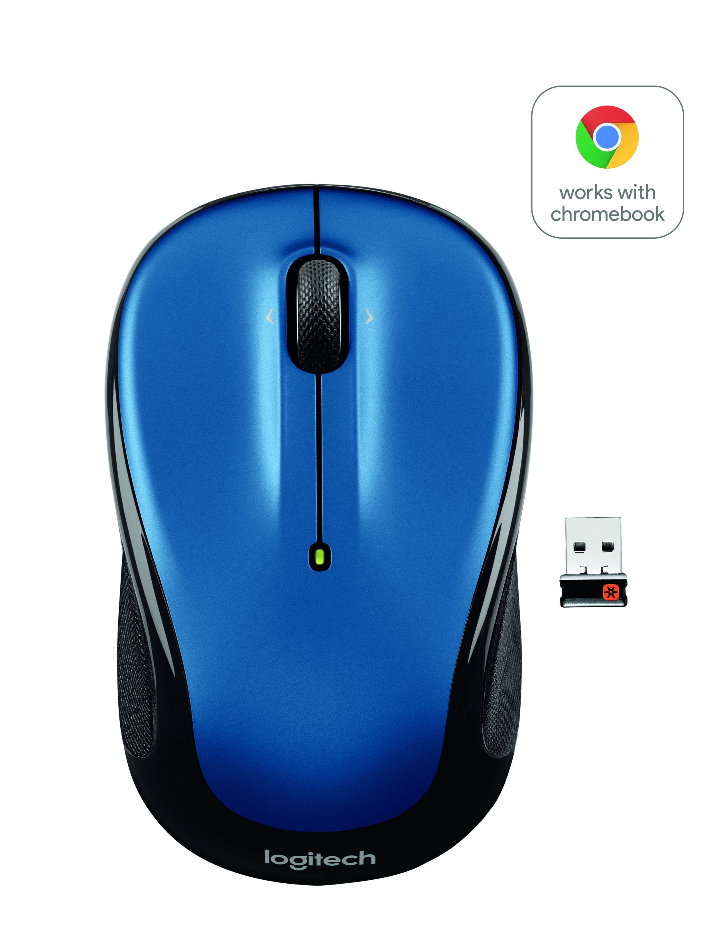 Logitech Compact Wireless Mouse, 2.4 GHz with USB Unifying Receiver,  Optical Tracking, Blue