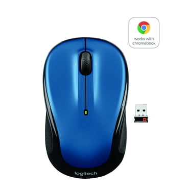 Logitech Compact Wireless Mouse, 2.4 GHz with USB Unifying Receiver, Optical Tracking, Blue, Walmart Exclusive