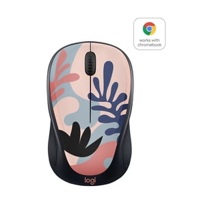 Logitech Compact Wireless Mouse, 2.4 GHz with USB Unifying Receiver, Optical Tracking, Coral Reef