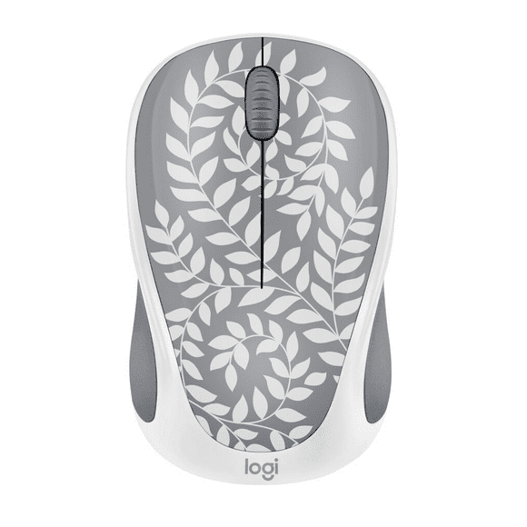 Logitech Compact Wireless Mouse, Floral Gray, Walmart Exclusive