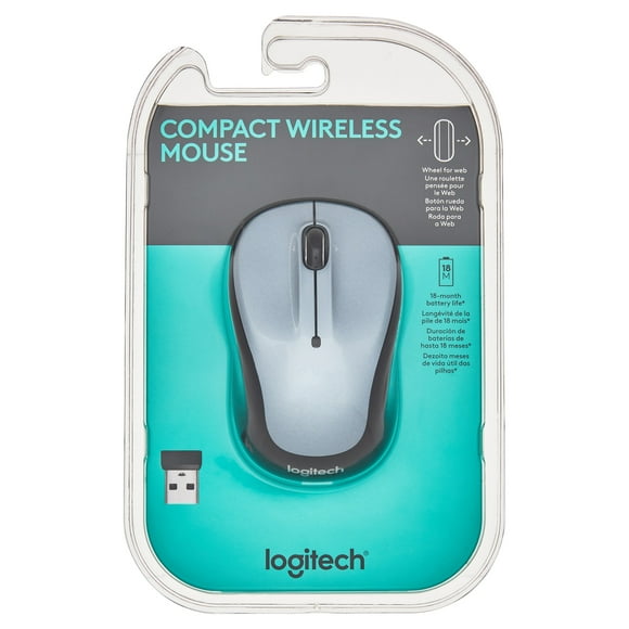 Logitech Compact Wireless Mouse, Gray
