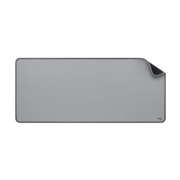 Logitech Desk Mat - Studio Series, Multifunctional Large Desk Pad, Extended Mouse Mat, Mid Gray