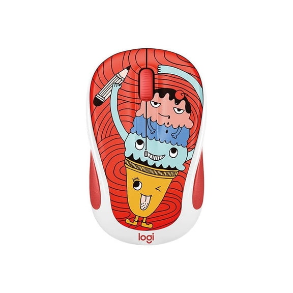 Logitech Doodle Collection M325c - Mouse - wireless - 2.4 GHz - USB wireless receiver - Triple Scoop