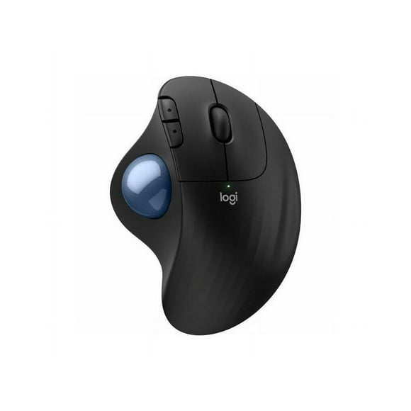Logitech ERGO M575S Wireless Trackball Mouse, Wireless Ergonomic Mouse, Comfortable Thumb Control, Precise Tracking (Black+Blue Ball)