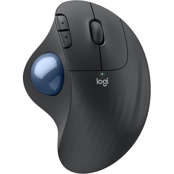 Logitech Ergo M575S Wireless Bluetooth Trackball Mouse with Logi Bolt USB Receiver, Graphite Blue