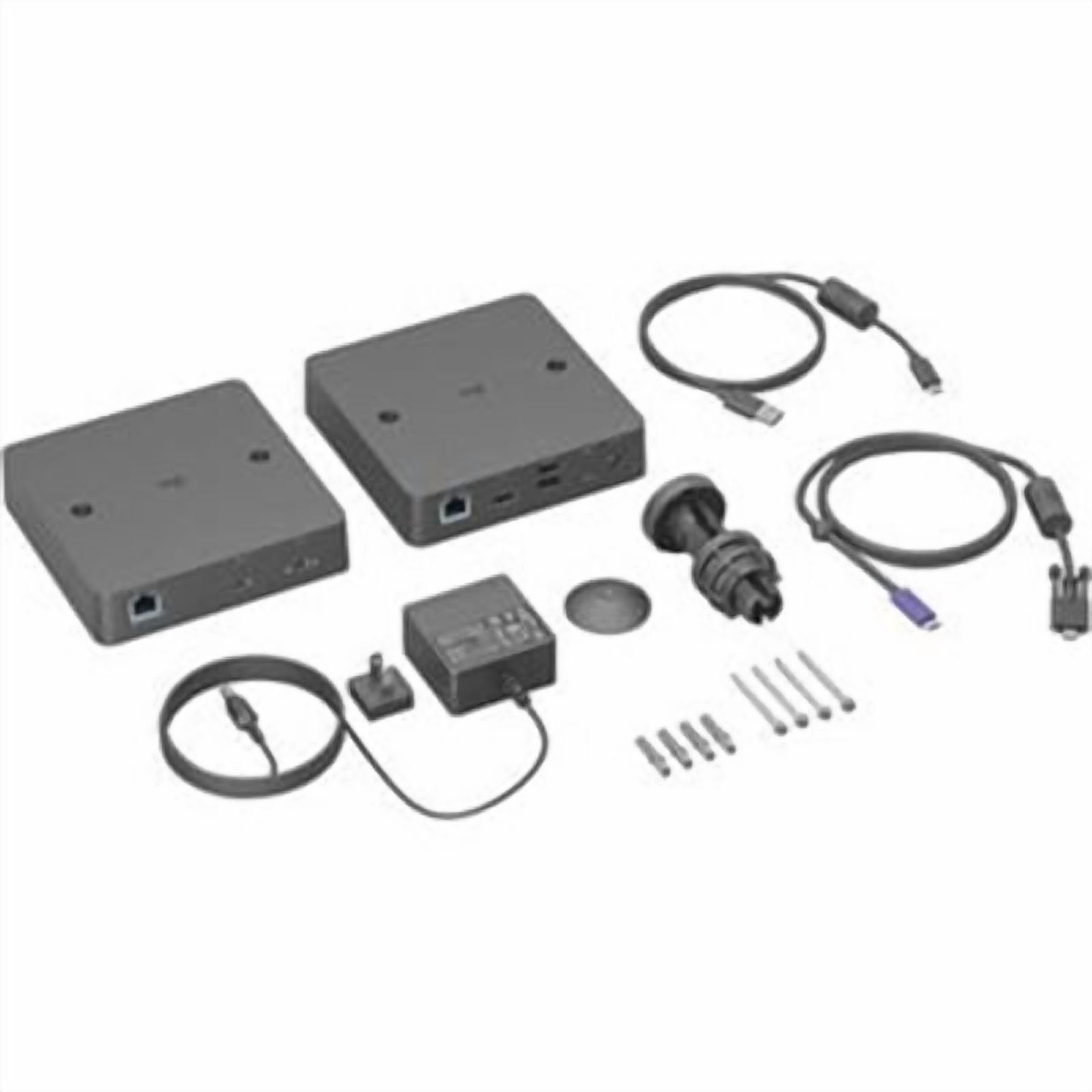Logitech Extend - 2 x Network (RJ-45) - 5 x USB - 1 x HDMI Out - 2160p - 4K - 3840 x 2160 - Twisted Pair - Category 6, Category 6a, Category 5e - Notebook, Video Conferencing Camera, Meeting Room, ...