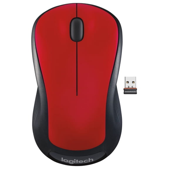 Logitech Full Size Wireless Mouse, Red, Walmart Exclusive