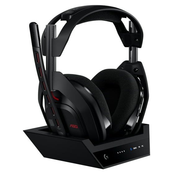 Logitech G Astro A50 LIGHTSPEED Wireless Gaming Headset + Base Station (Gen 5), PRO-G GRAPHENE, 3-System Switching, USB-C to Xbox, PS5, PC/Mac or Nintendo Switch, Bluetooth , Black