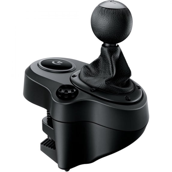 Logitech Driving Force Shifter Black - 6-speed short-throw gearbox - Solid steel gear shaft - Leather knob and boot - For G923, G29 and G920 Racing Wheels - PlayStation 4/Xbox One/PC