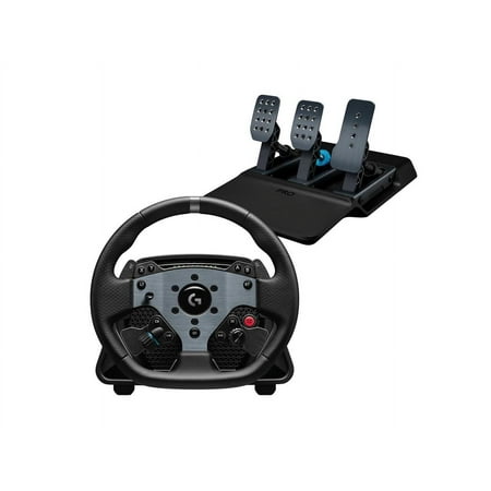 Logitech G PRO Racing Wheel, Direct Drive 11 Nm Force, Magnetic Gear Shift Paddles PRO Racing Pedals, 100kg Load Cell Brake - For PC, Black