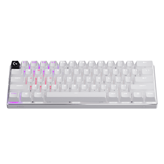 Logitech G PRO X 60 LIGHTSPEED Wireless Gaming Keyboard, GX Optical Tactile Switches, White