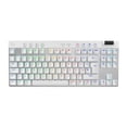 thumbnail image 1 of Logitech G PRO X TKL Lightspeed Wireless Gaming Keyboard, Ultra-Portable Tenkeyless Design, LIGHTSYNC RGB, PBT keycaps, Tactile Switches (GX Brown) - White, 1 of 8