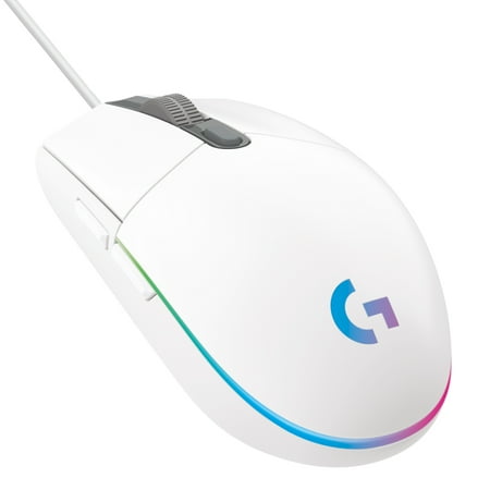 Logitech - G203 LIGHTSYNC Wired Optical Gaming Mouse with 8,000 DPI sensor - White