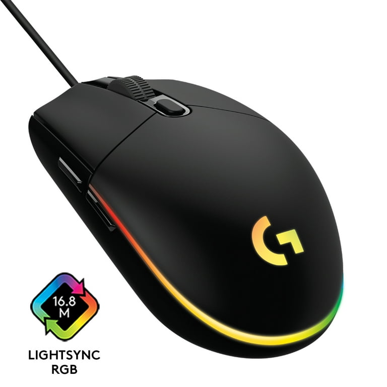 Logitech G203 Wired PC Gaming Mouse, 6 Buttons, 8000 DPI