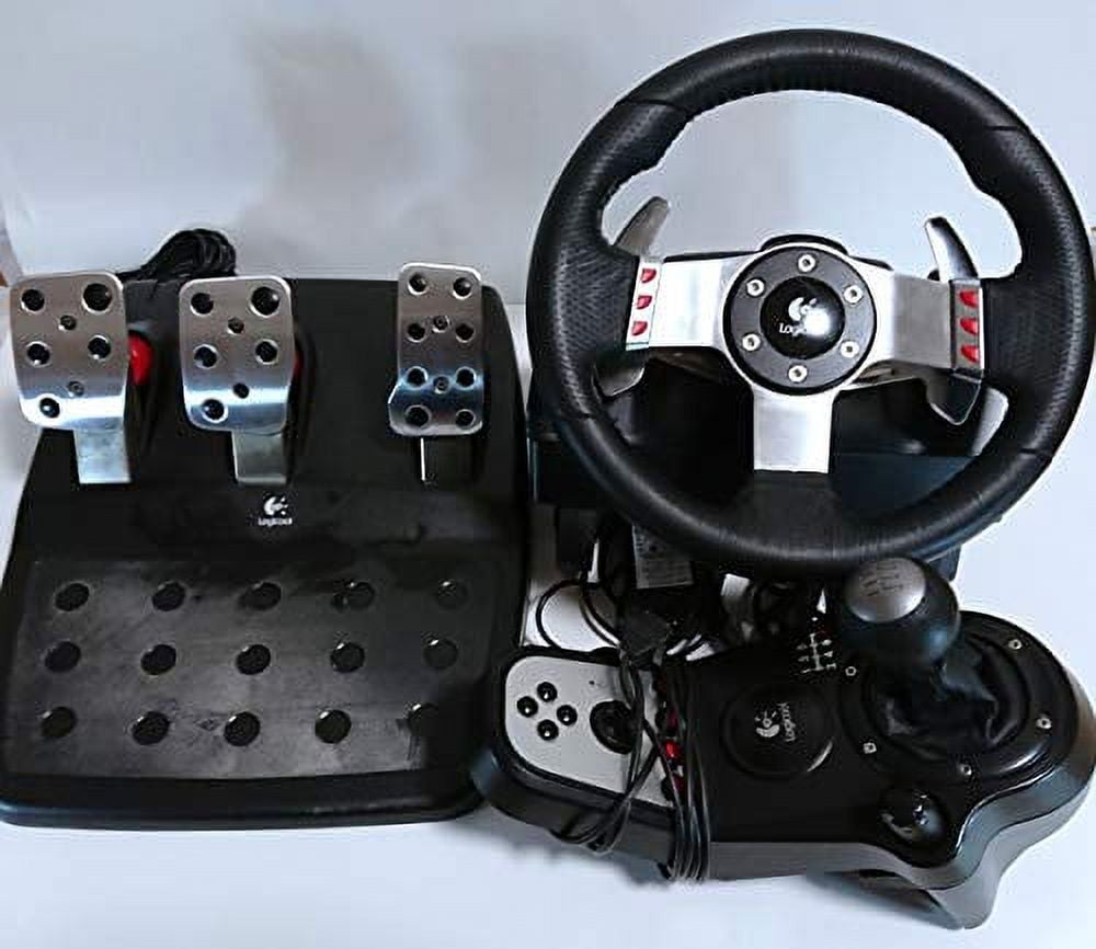 Logitech G27 Force Feedback Racing Steering Wheel, Pedals, and