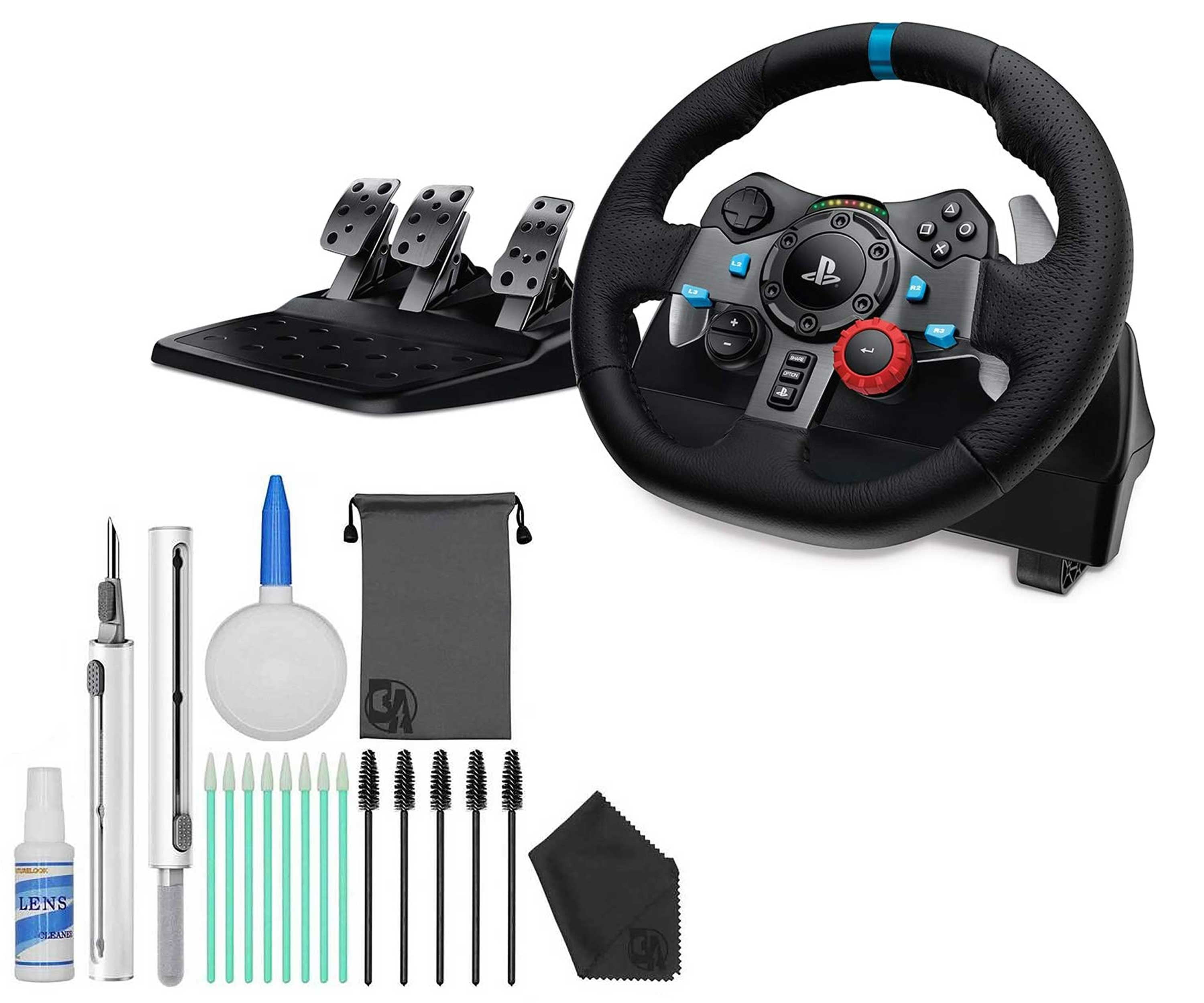 Logitech G29 Driving Force Racing Wheel and Floor Pedals,, Stainless Steel  Paddle Shifters, Leather Steering Wheel Cover for PS5, PS4, PC, Mac Like
