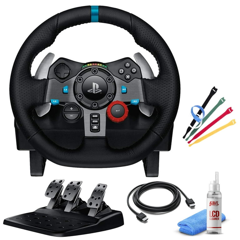 Leather Playstation Logitech Driving Force GT Racing Steering Wheel And  Pedals Brand New