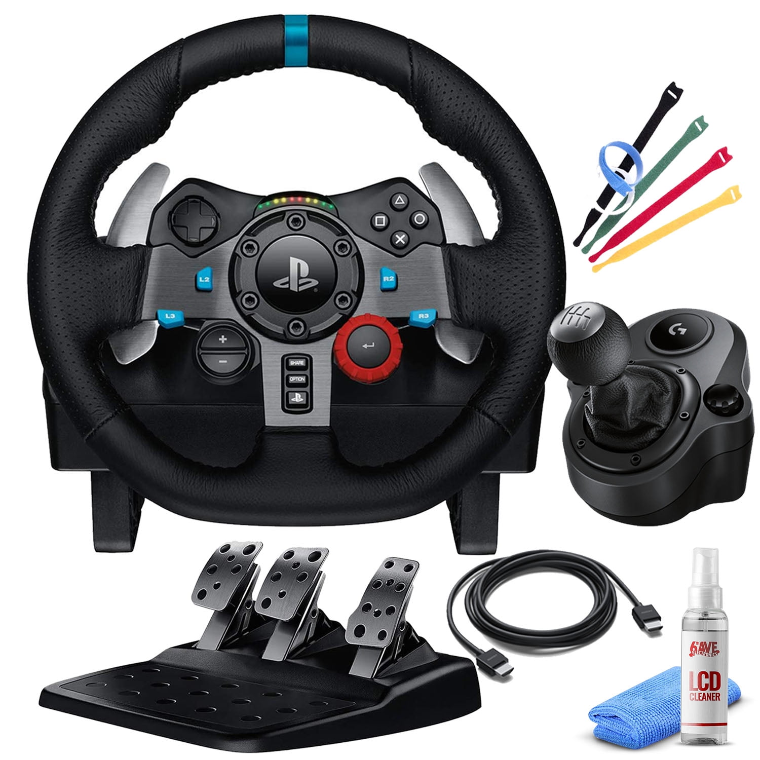 Logitech G27 Car Racing Sim Steering Wheel Pedals & Shifter Gear Box PS3 +  Gift