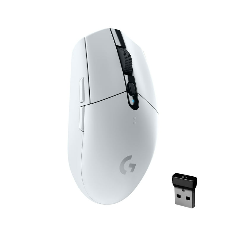 Logitech G305 LIGHTSPEED Wireless Gaming Mouse, HERO Sensor, 12,000 DPI,  Lightweight, 6 Programmable Buttons, 250h Battery, On-Board Memory,  Compatible with PC, Mac - White