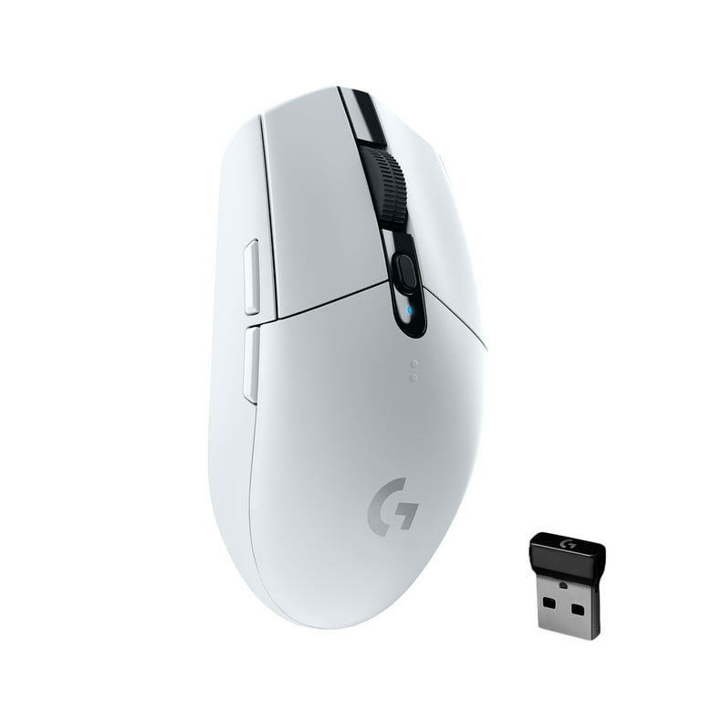 6 Logitech 12,000 Sensor, Buttons, G305 White Memory, LIGHTSPEED Mouse, Compatible Lightweight, HERO Gaming Wireless On-Board - PC, with Mac 250h Programmable DPI, Battery,