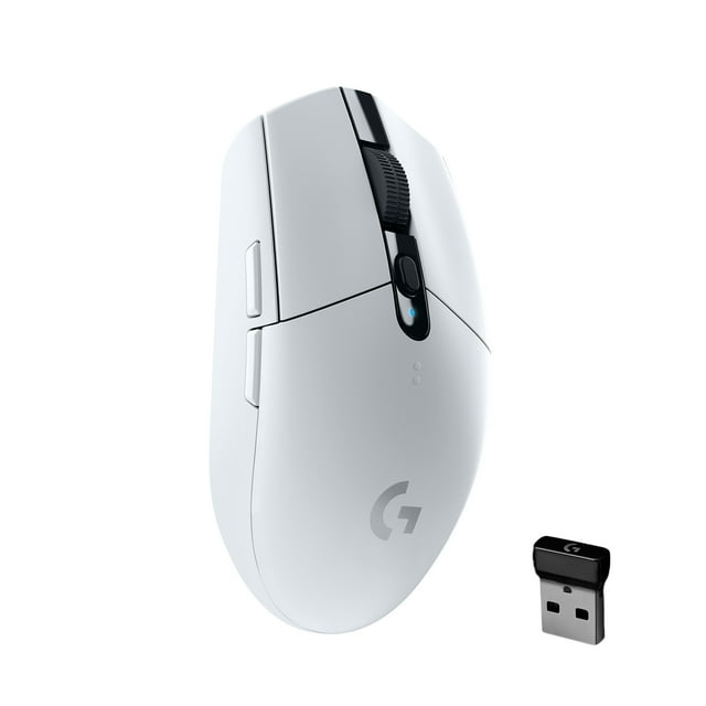 Logitech G305 LIGHTSPEED Wireless Gaming Mouse, HERO Sensor, 12,000 DPI, Lightweight, 6 Programmable Buttons, 250h Battery - White
