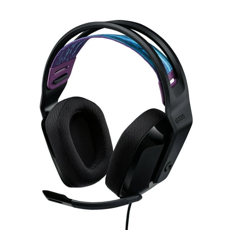 Logitech - G335 Wired Stereo Gaming Headset for PC,PS 4/5,Xbox One,Xbox Series X|S, & Nintendo Switch with Flip to Mute Microphone - Black