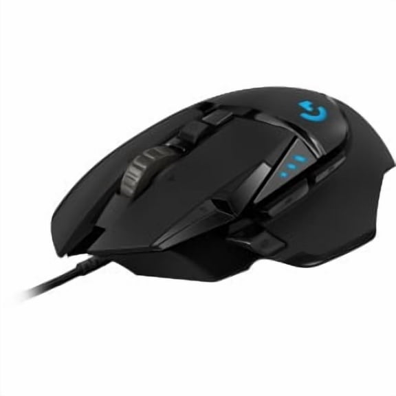Open Box Logitech G502 HERO High Performance Wired Gaming Mouse, HERO 25K Sensor, 25,600 DPI, RGB, Adjustable Weights, Black