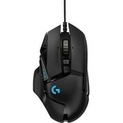 Logitech - G502 HERO Wired Optical Gaming Mouse with RGB Lighting - Black