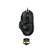 Logitech G502 HERO High Performance Wired Gaming Mouse, HERO 25K Sensor, 25,600 DPI, RGB, Adjustable Weights, Black
