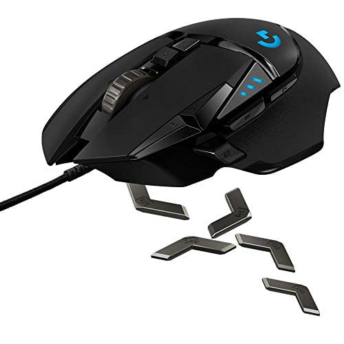 Logitech G502 Proteus Core Tunable Gaming Mouse, 12,000 DPI On-The-Fly DPI Shifting, Personalized Weight and Balance Tuning with (5) 3.6g Weights, 11 Programmable Buttons, Fully Customizable Surface